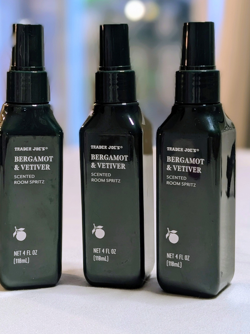 Trader Joe's Bergamot & Vetiver Room Spray Spritz 4 Fl Oz  | Lot of 3 | New
